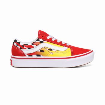 Gyerek Vans Flame ComfyCush Old Skool Tornacipő VA4587362 Piros